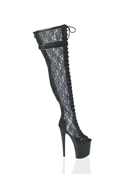 Mostly Lace Thigh High Boot